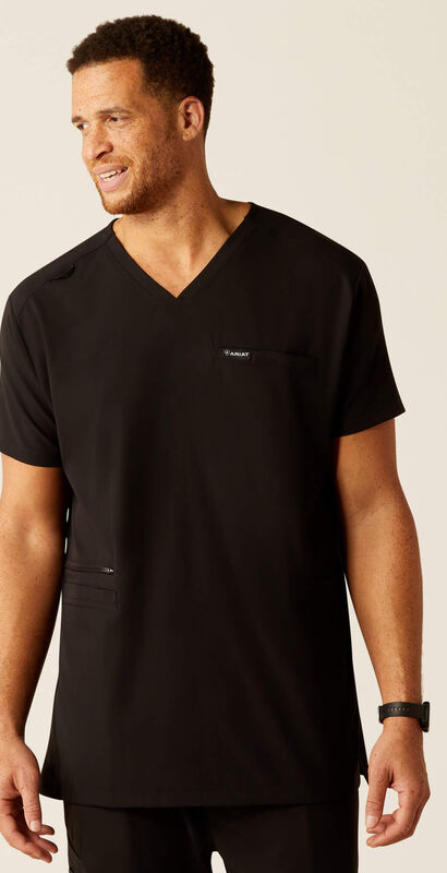 Derham 6 Pocket Scrub Top Front Plus
